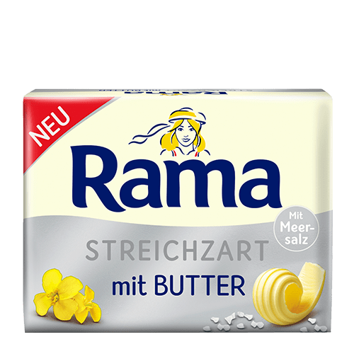 Rama Streichzart mit Butter mit Meersalz