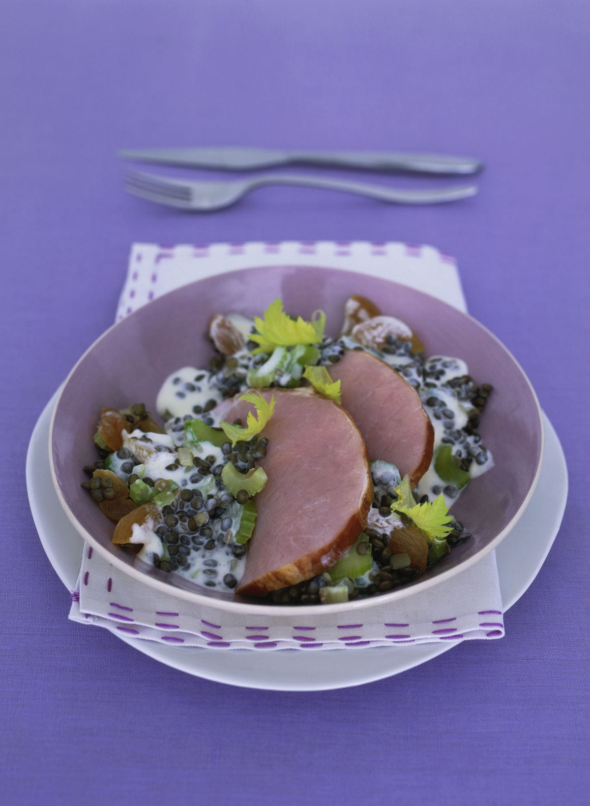 recipe image Kasseler mit cremigen Linsen