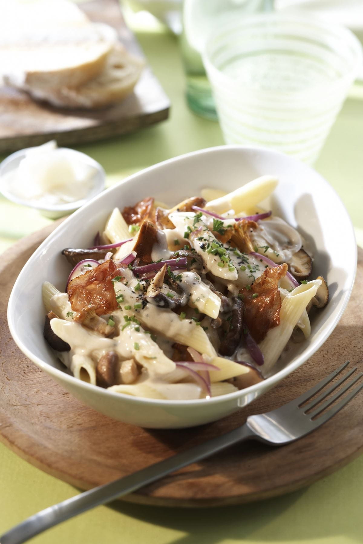 recipe image Penne mit Waldpilzen und Pancetta