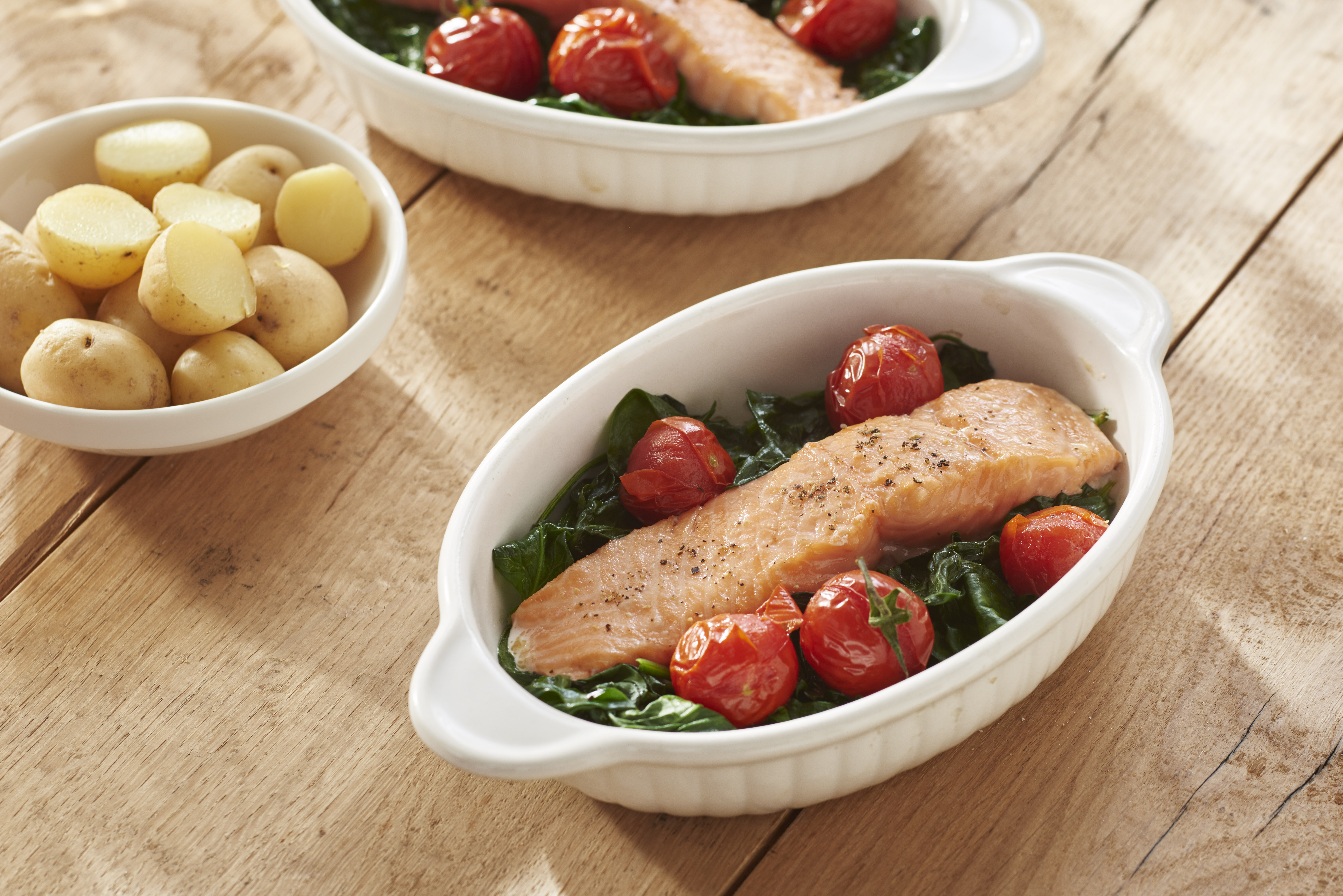 recipe image Lachs auf Spinat