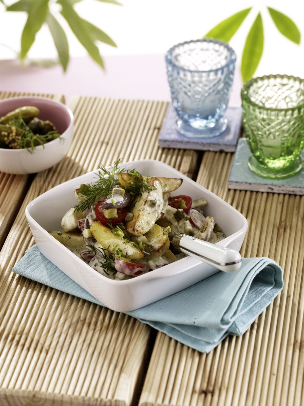 recipe image Salat aus gebratenen Kartoffelspalten