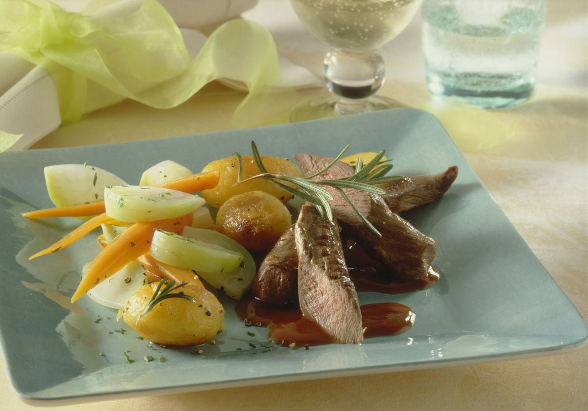 recipe image Lammfilet mit Frühlingsgemüse