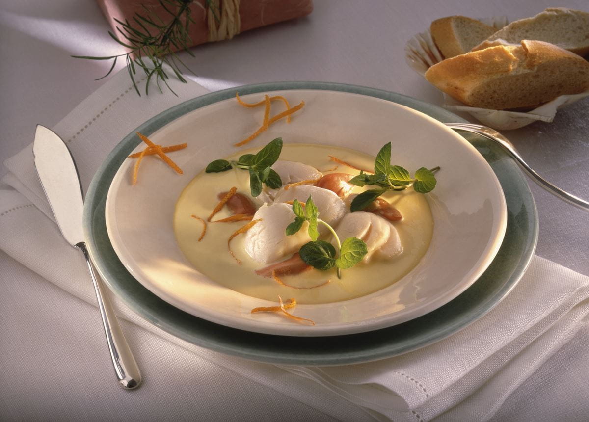recipe image Jakobsmuscheln in Orangensauce
