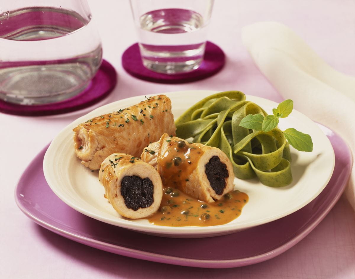 recipe image Gefüllte Putenröllchen