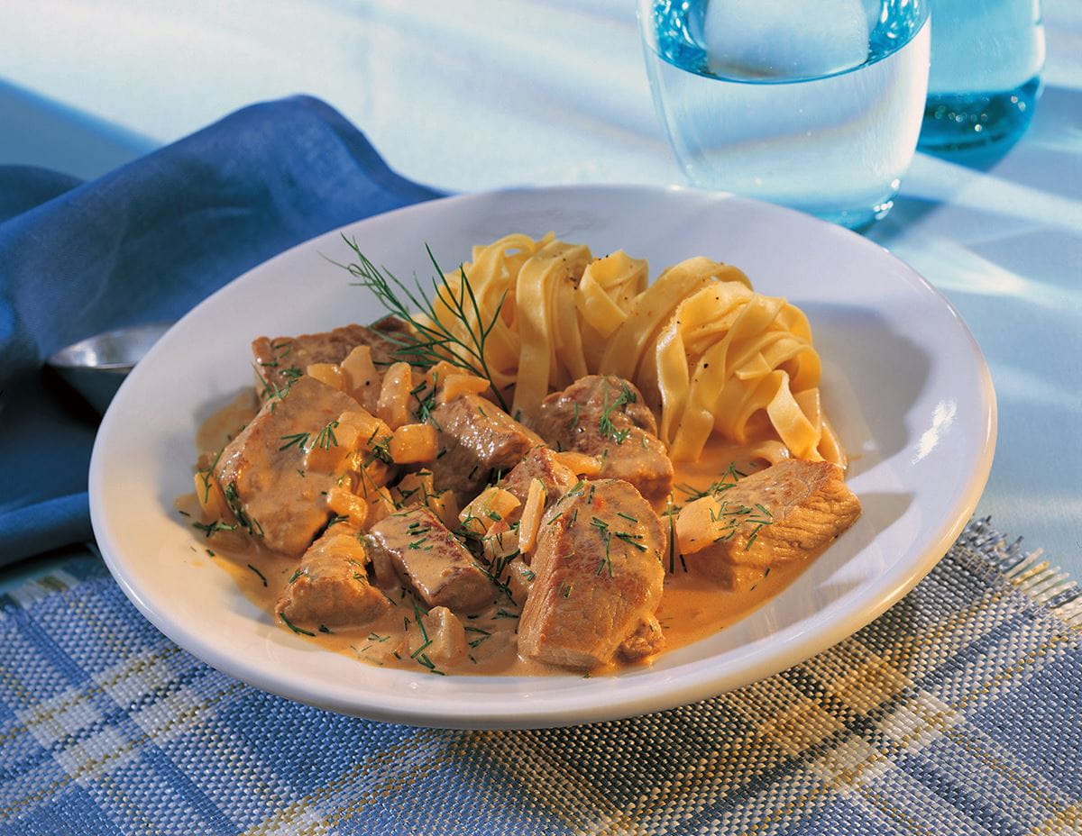 recipe image Kalbsgulasch mit Dillsoße