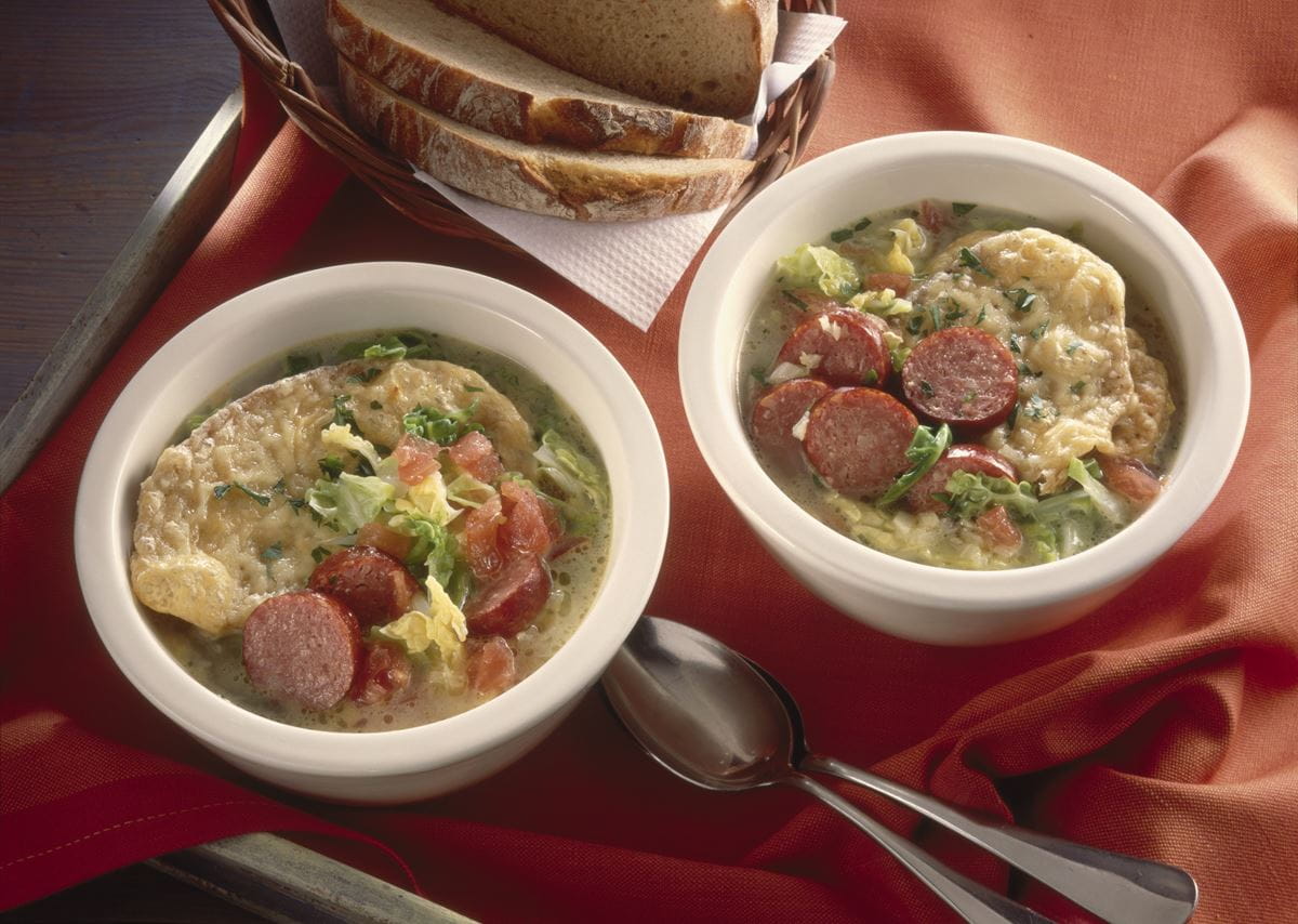 recipe image Überbackene Wirsingsuppe
