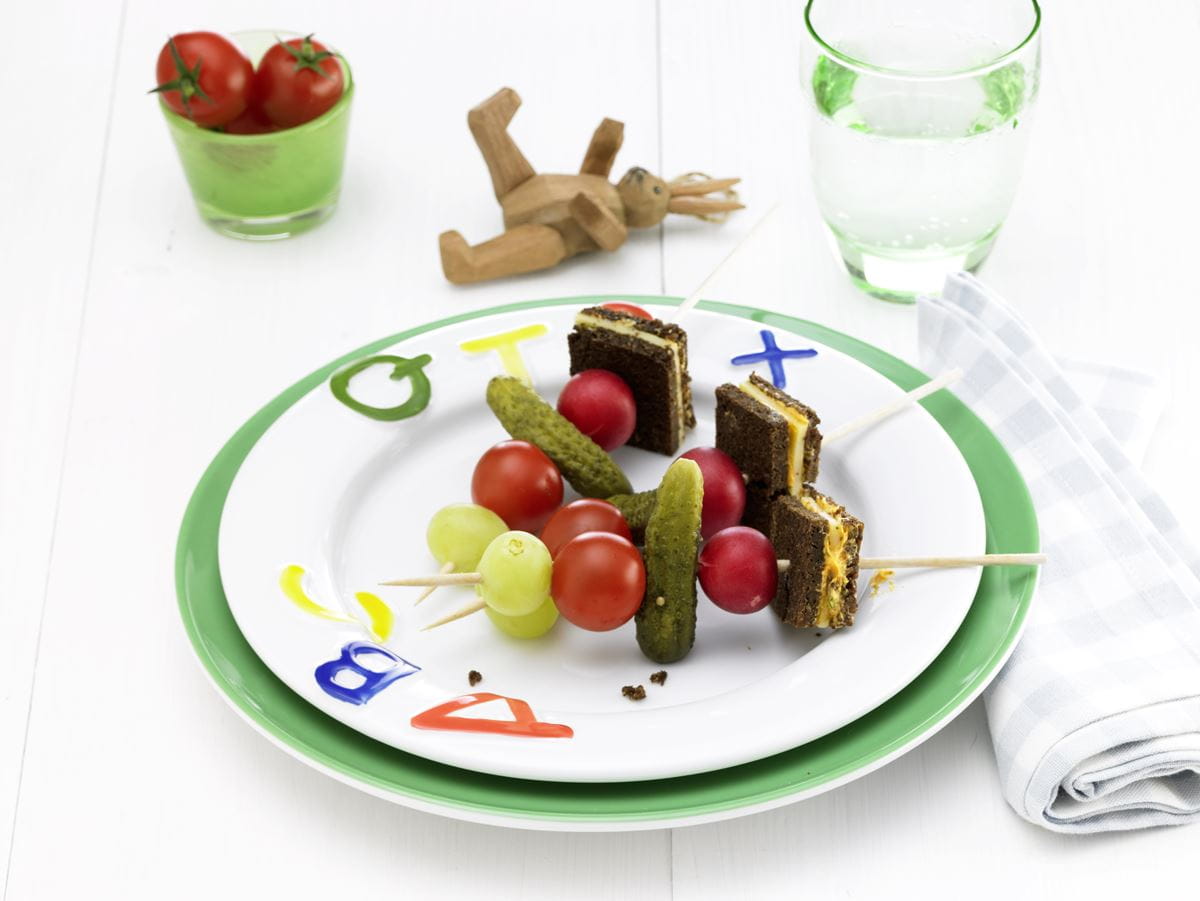 recipe image Bunte Brotspieße