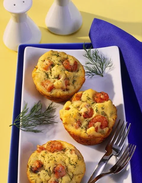 recipe image Lachs-Krabben-Dill-Muffins