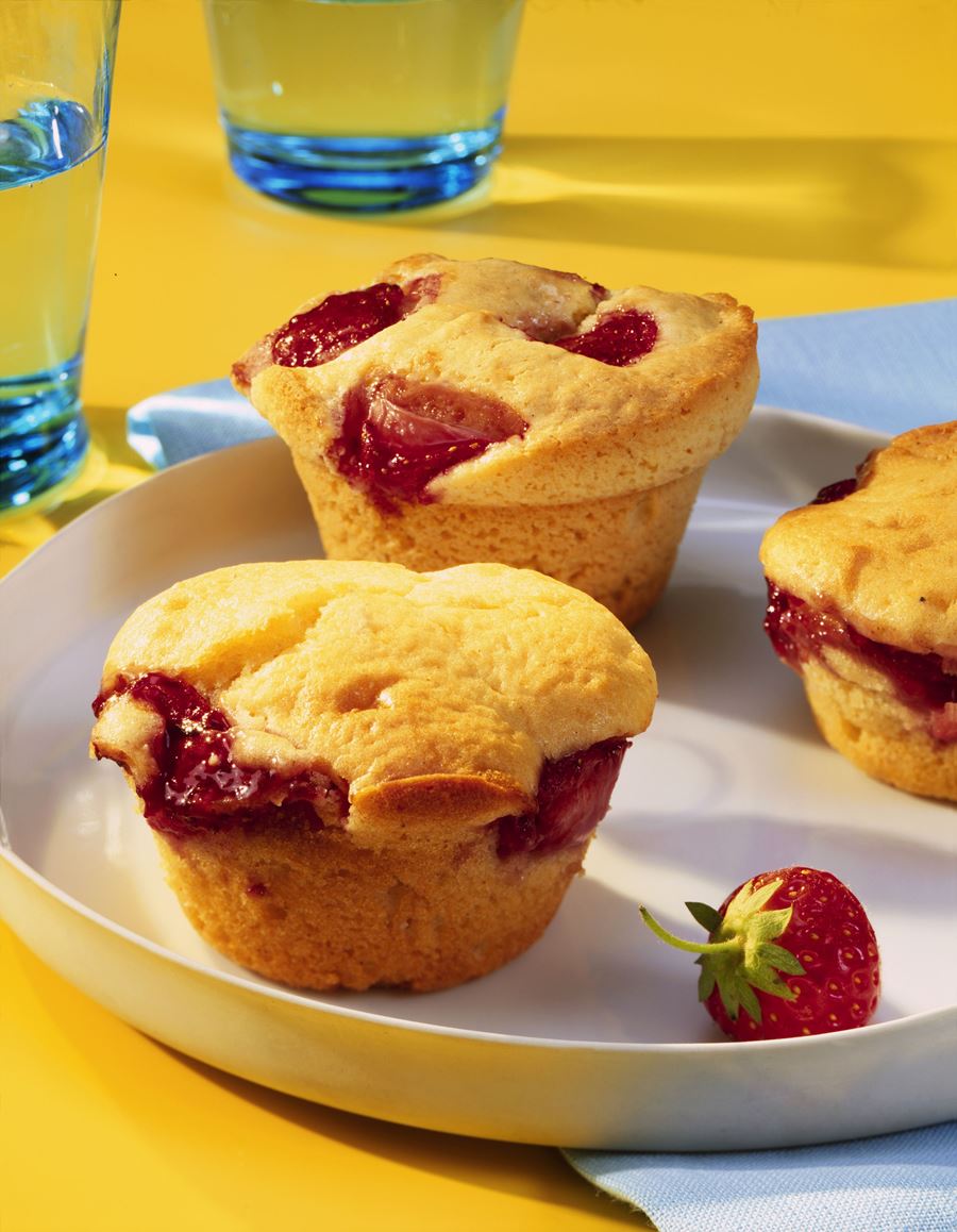 recipe image Erdbeer-Ricotta-Muffins