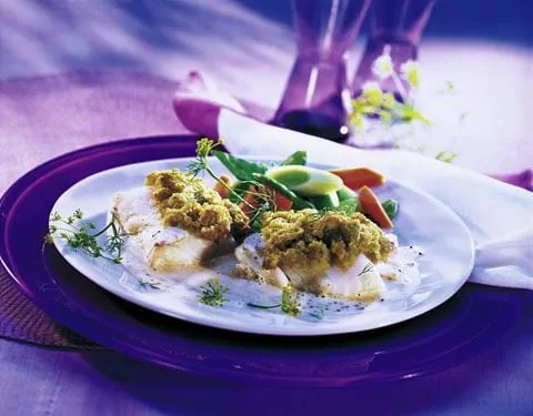 recipe image Kabeljaufilet in Senf-Dillsauce