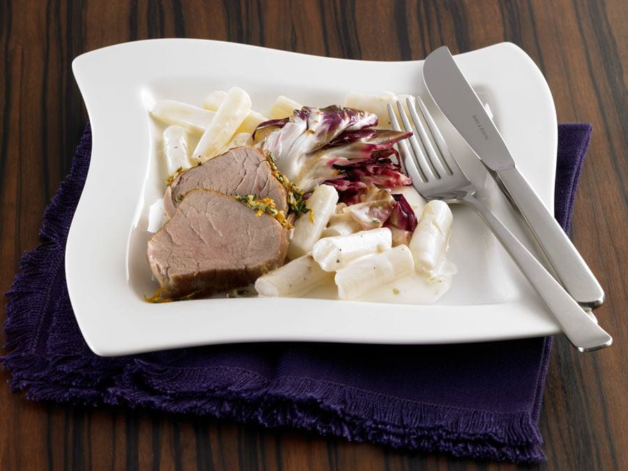 recipe image Schweinefilet mit Schwarzwurzelragout und Radicchio