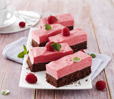recipe image Brownie mit Himbeerschicht