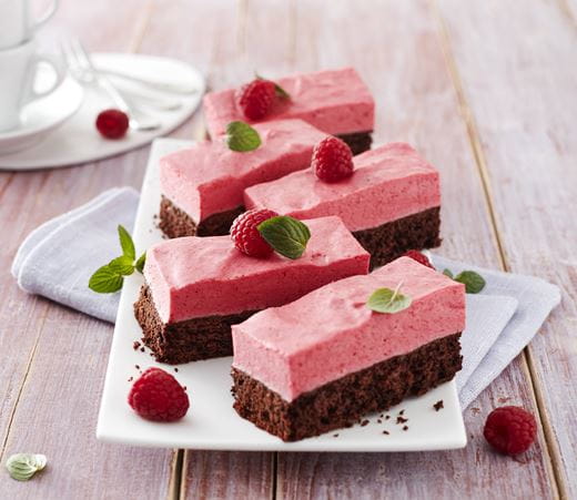 recipe image Brownie mit Himbeerschicht