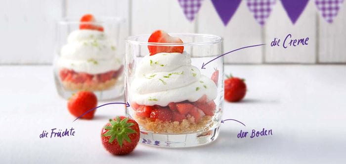 Das Dessert im Glas - echte Schichtarbeit