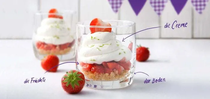 Das Dessert im Glas - echte Schichtarbeit