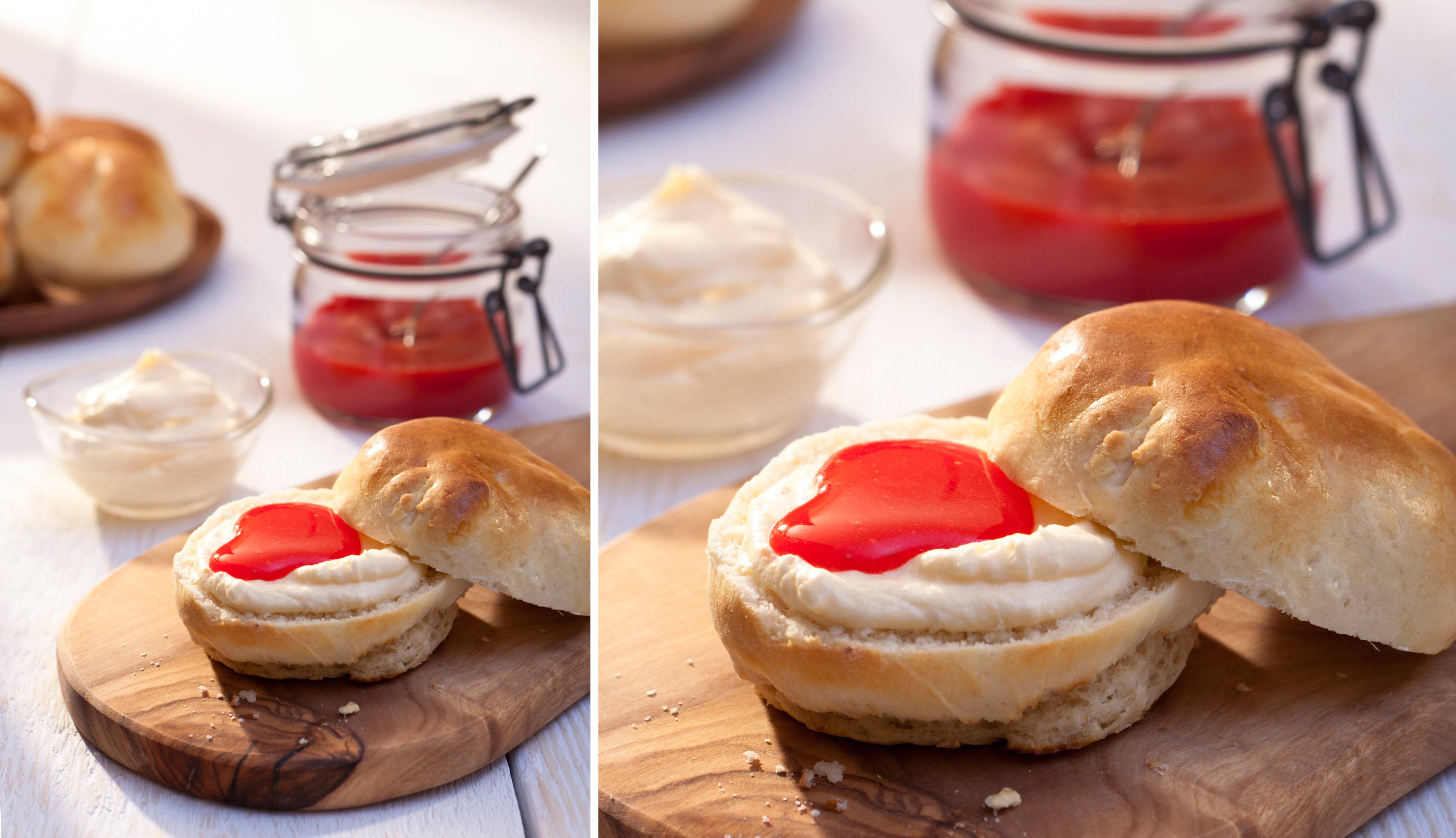 Scones mit Cremefine Clotted Cream | Rama