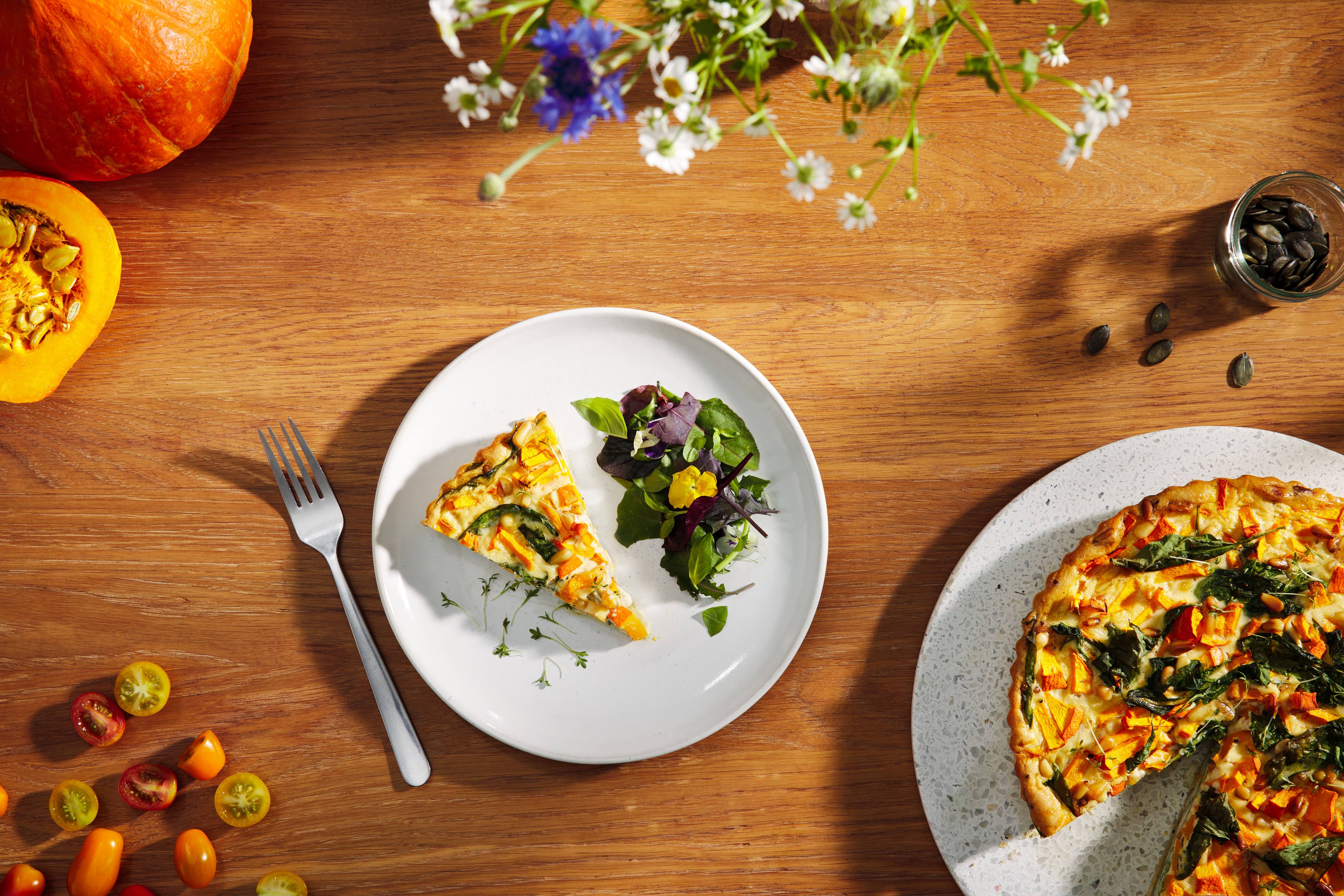 recipe image Kürbis-Spinat-Quiche