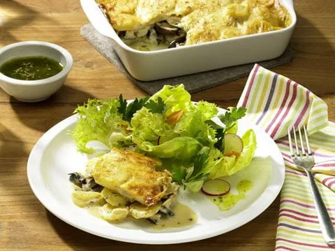 recipe image Kartoffelgratin mit Waldpilzen