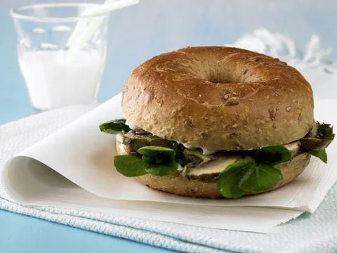 recipe image Bagel mit gebratenen Champignons