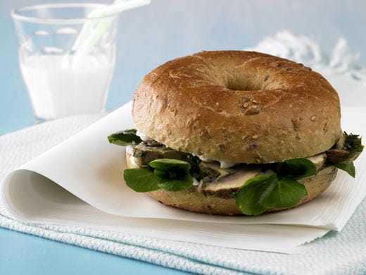 recipe image Bagel mit gebratenen Champignons