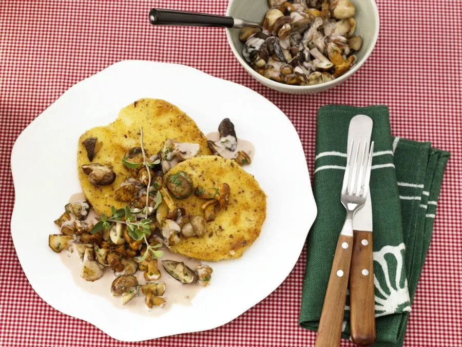 recipe image Sellerieschnitzel mit Pilzragout