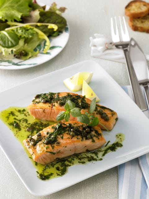 recipe image Lachs mit Kräutern