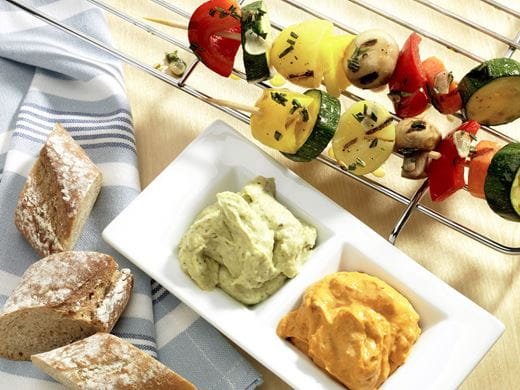 recipe image Gemüsespieße mit zweierlei Dip