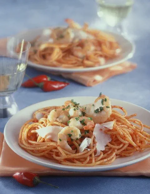 recipe image Spaghetti mit Garnelen