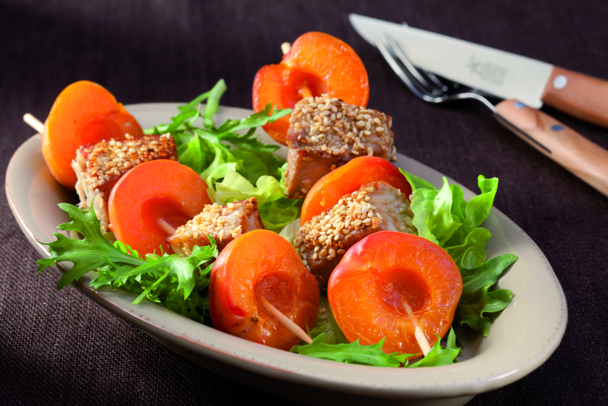 recipe image Thunfisch-Aprikosen-Spieße