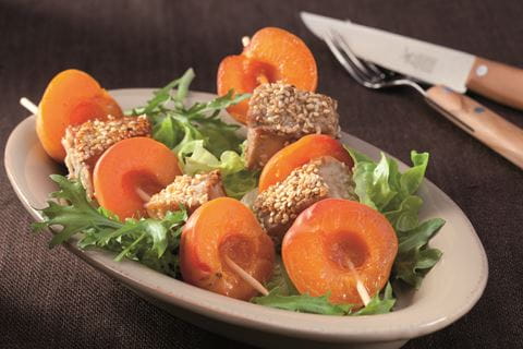 recipe image Thunfisch-Aprikosen-Spieße