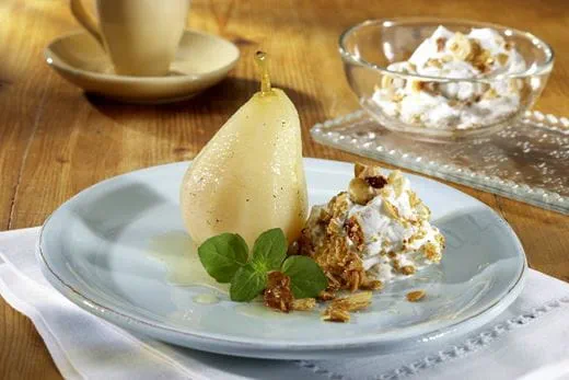 recipe image Birnen mit Nuss-Mousse