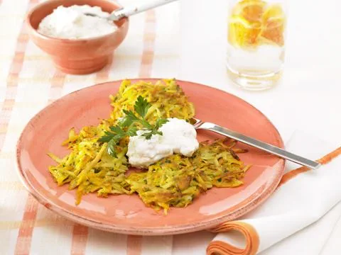 recipe image Kürbispuffer mit Dip