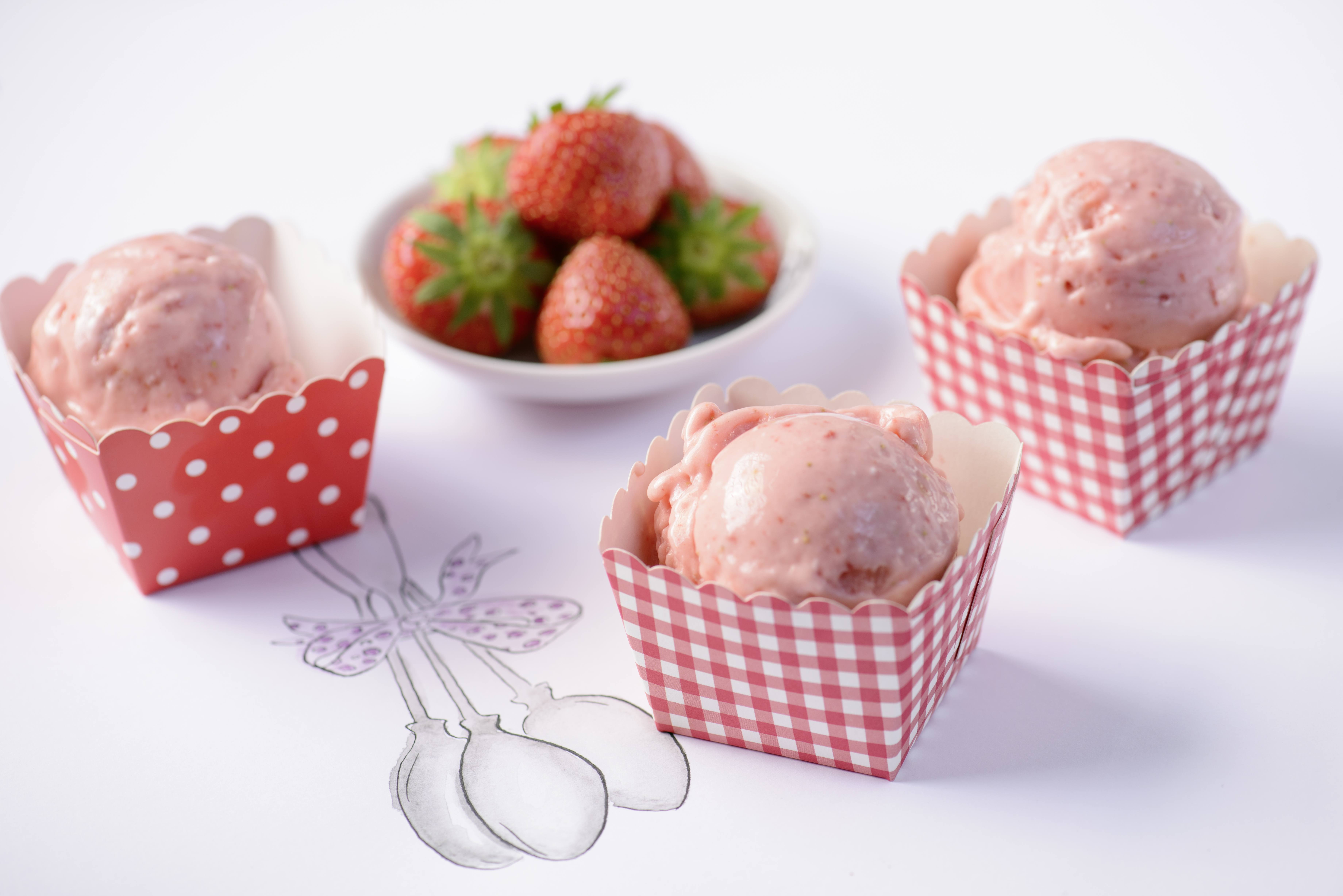 recipe image Selbst gemachtes Erdbeereis