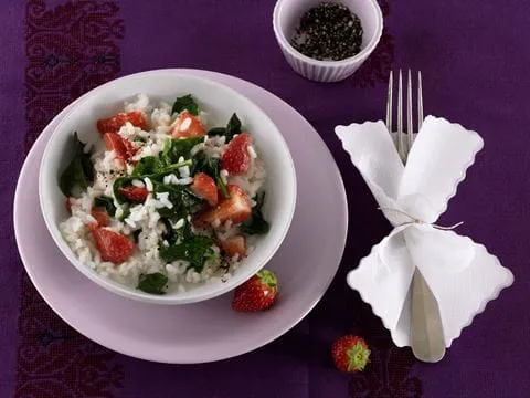 recipe image Erdbeer-Spinat-Risotto