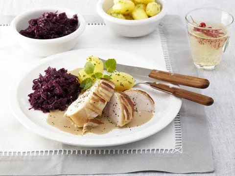 recipe image Gefüllte Weihnachtspute