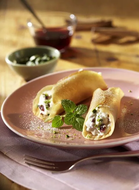 recipe image Gefüllte Knusperröllchen