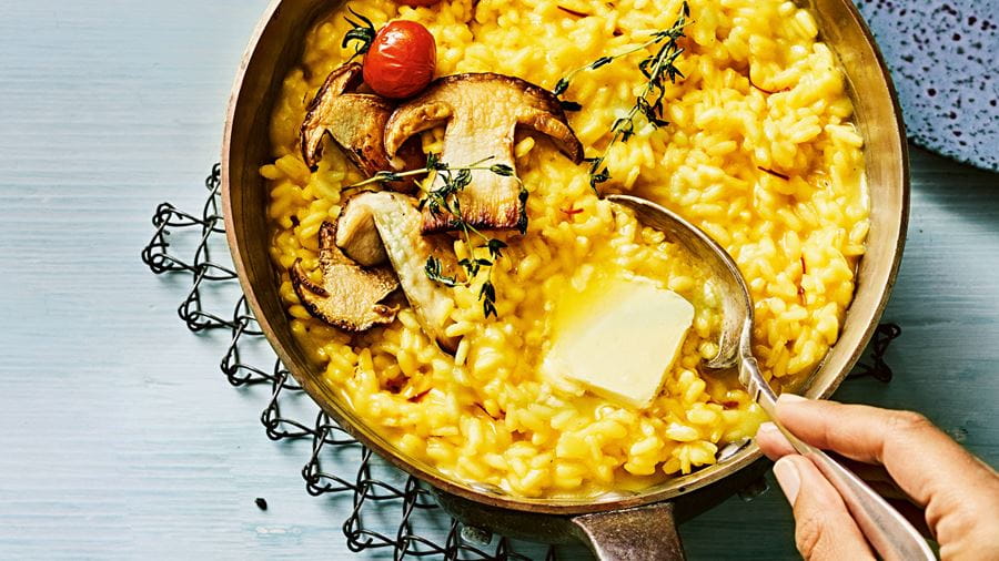 recipe image Safranrisotto mit Steinpilzen