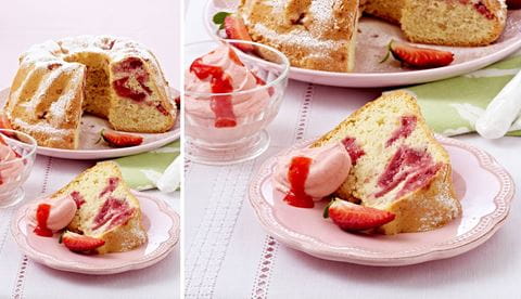 recipe image Gugelhupf mit Erdbeeren