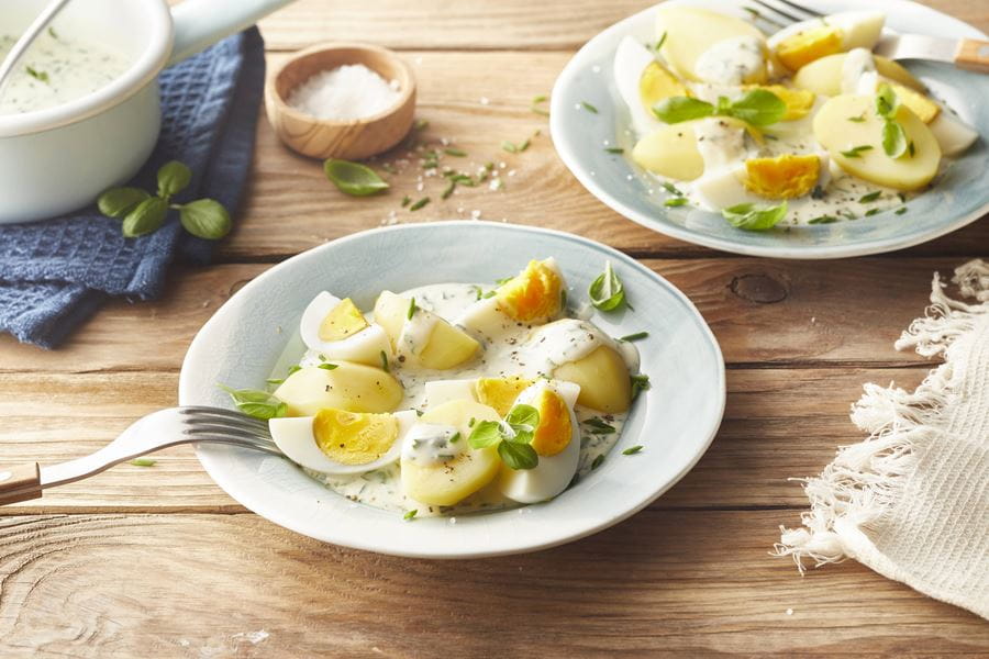 recipe image Eierfrikassee mit Kräutersoße