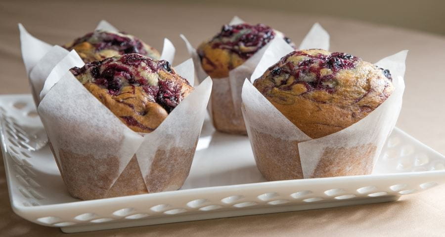 recipe image Briose cu afine (Blueberry muffins)