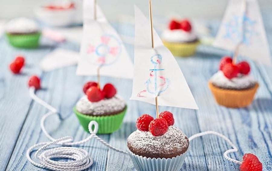 recipe image Briose barcute cu zmeura
