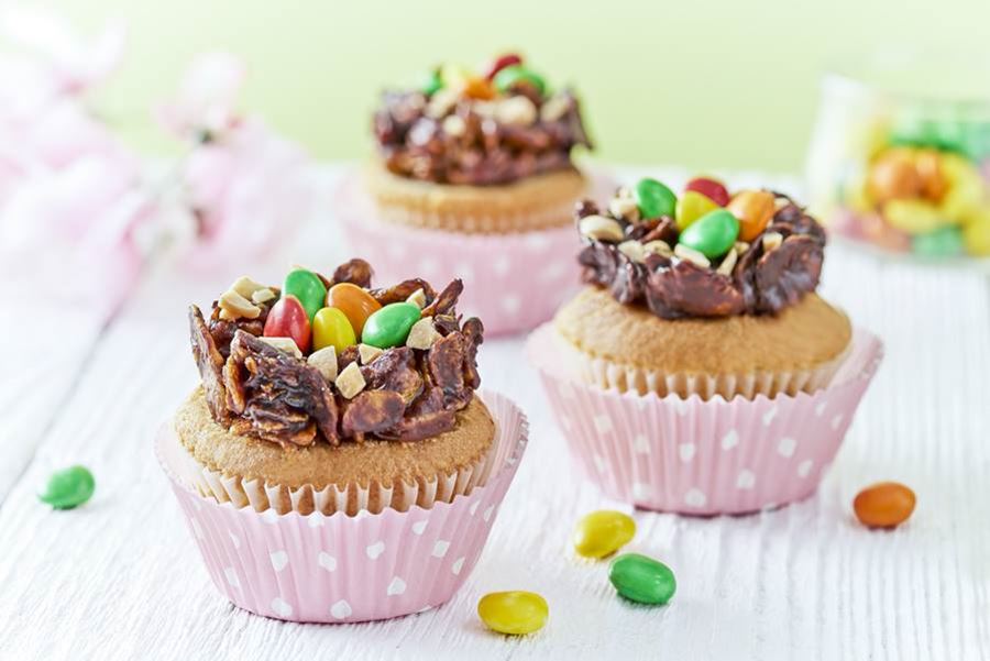 recipe image Velikonočna  gneza - karamelni cupcakes z oreščki